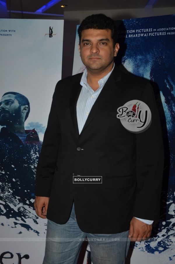 Siddharth Roy Kapur poses for the media at the Special screening of Haider