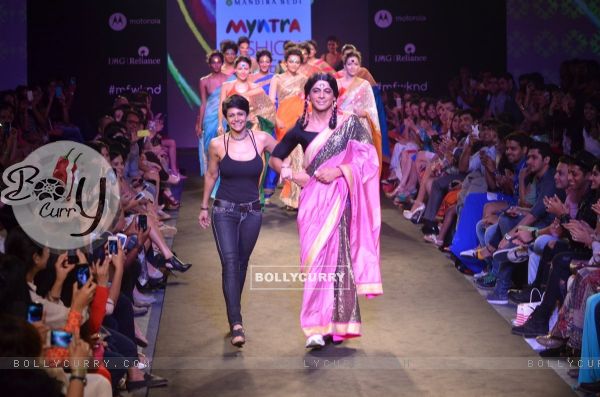 Guthi walks the ramp for Mandira Bedi at the Myntra Fashion Week Day 3