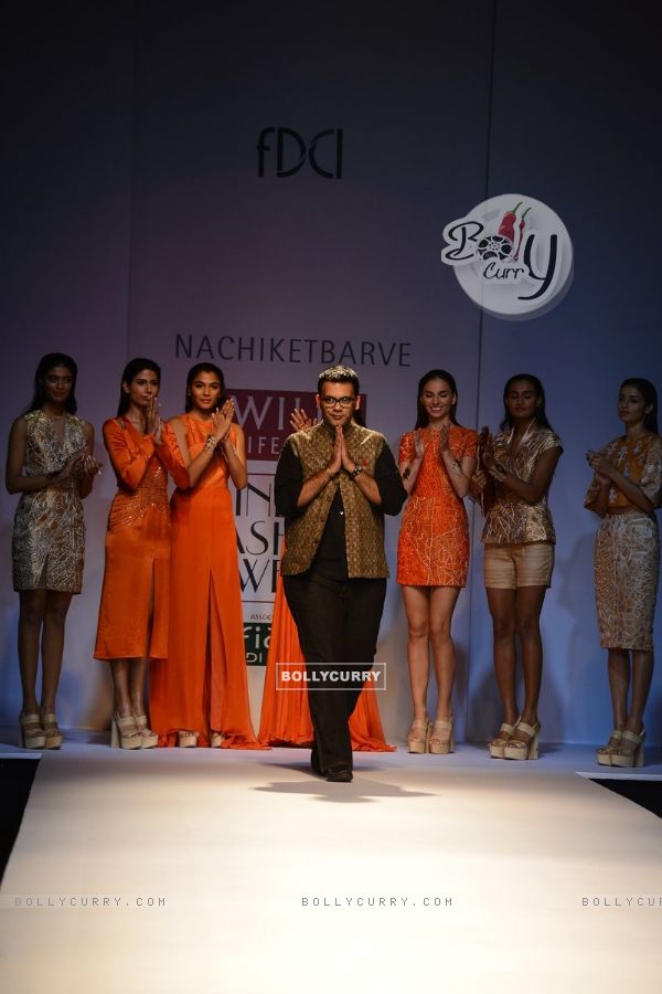 Nachiket Barve showcases his collection at the Wills Lifestyle India Fashion Week Day 3