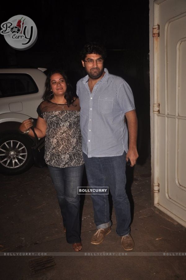Kunal Roy Kapoor poses with wife at the Special Screening of Sonali Cable