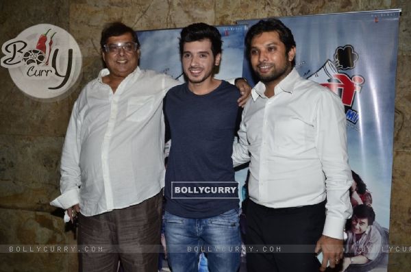 Divyendu Sharma poses with David Dhawan and Abhinav A Shukla at the Special Screening