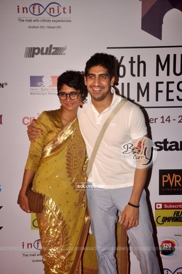 Kiran Rao poses with Ayan Mukerji at the 16th MAMI Film Festival