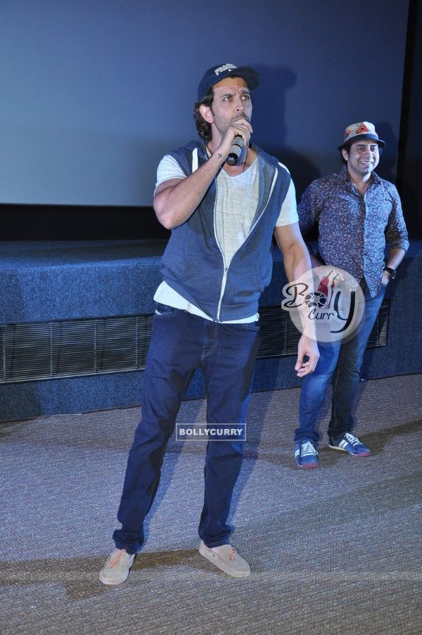 Hrithik Roshan interacts with the children at the Special Screening of Bang Bang