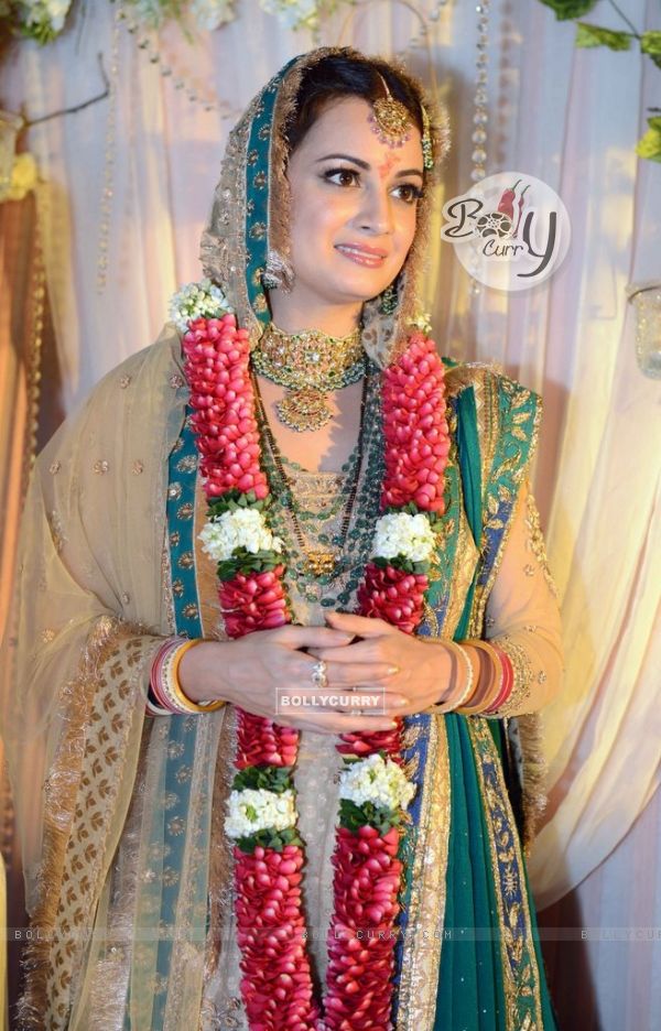 Dia Mirza snapped in her beautiful wedding dress