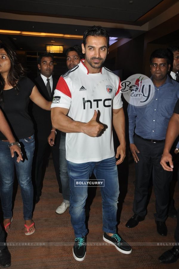 John Abraham arrives at the Launch of HTC Mobile