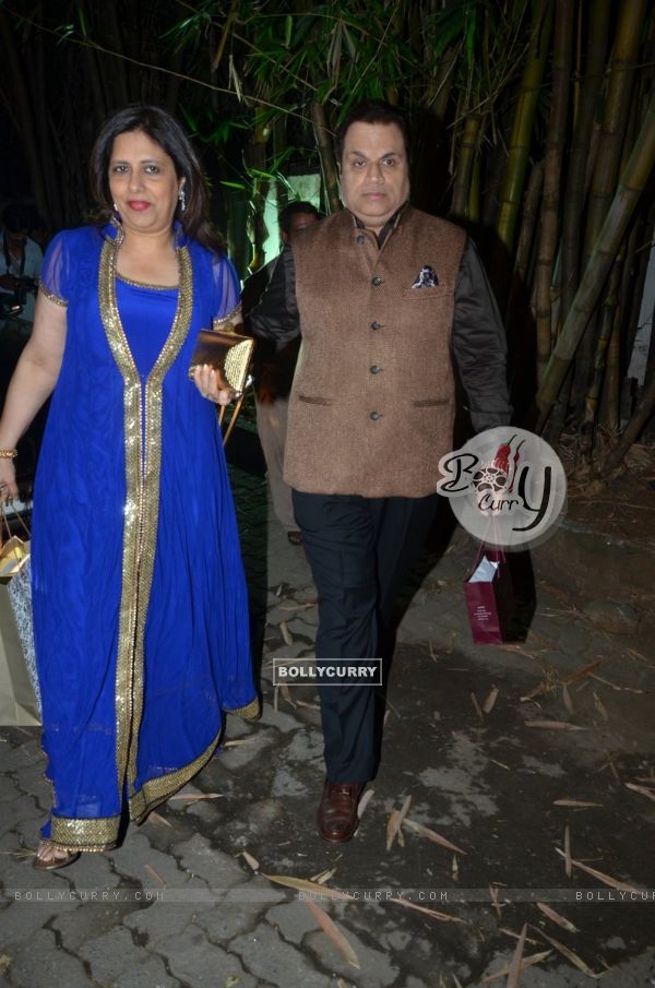 Ramesh Taurani snapped with wife at Shilpa Shetty Diwali Bash