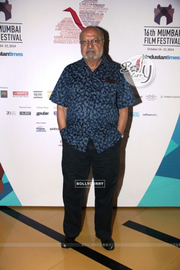 Shyam Benegal poses for the media at the 16th MAMI Film Festival Day 7
