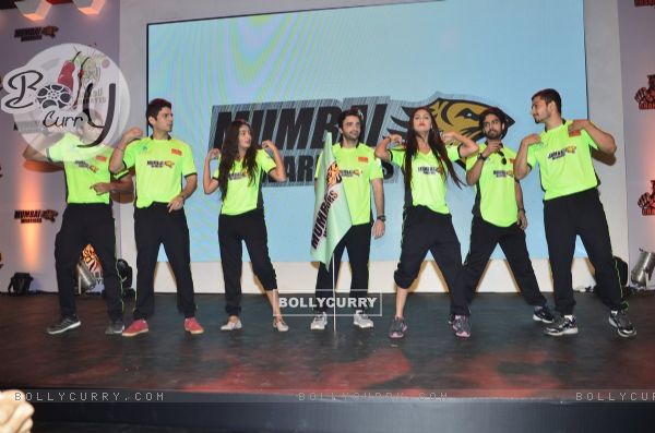 Team Mumbai Warriors perform at the BCL Press Conference