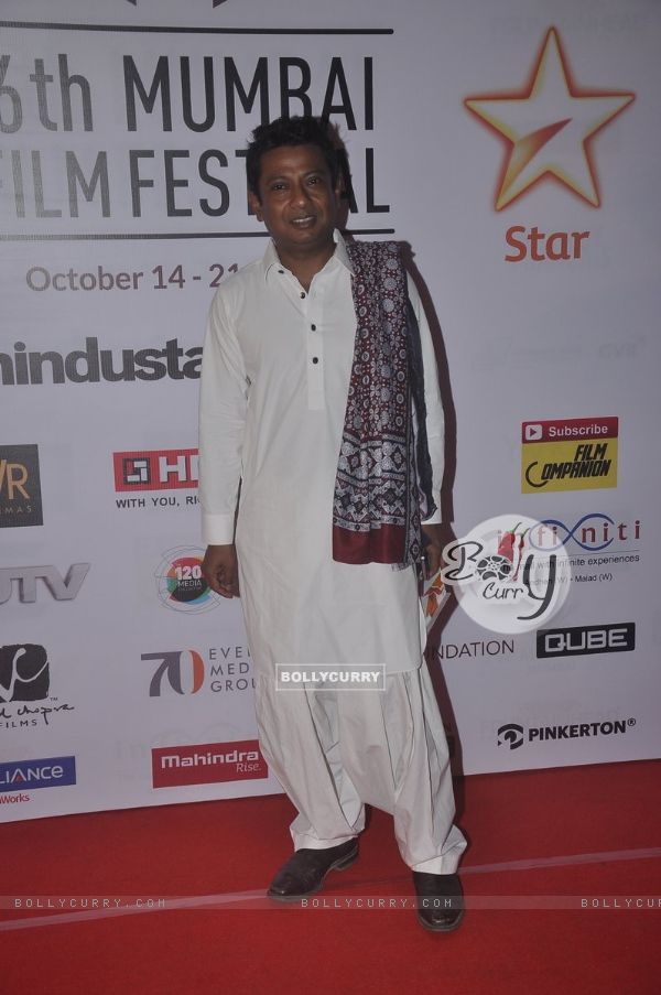 Onir poses for the media at the Closing Ceremony of 16th MAMI Film Festival