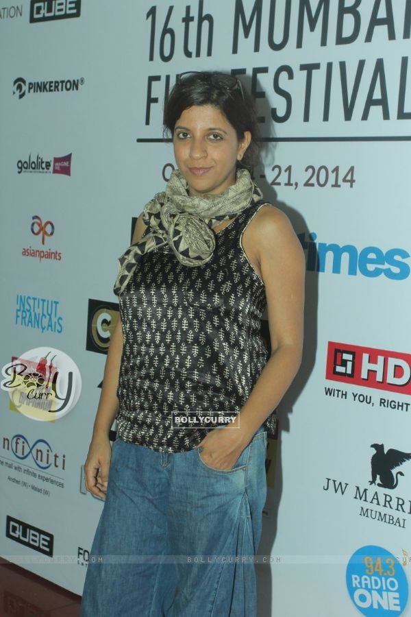Zoya Akhtar poses for the media at the Closing Ceremony of 16th MAMI Film Festival