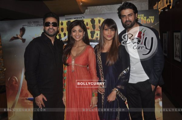 Celebs pose for the media at the Trailer Launch of Chaar Sahibzaade