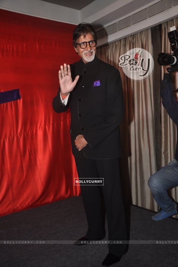 Amitabh Bachchan poses for the media at the Launch of KKR's Box Office Website