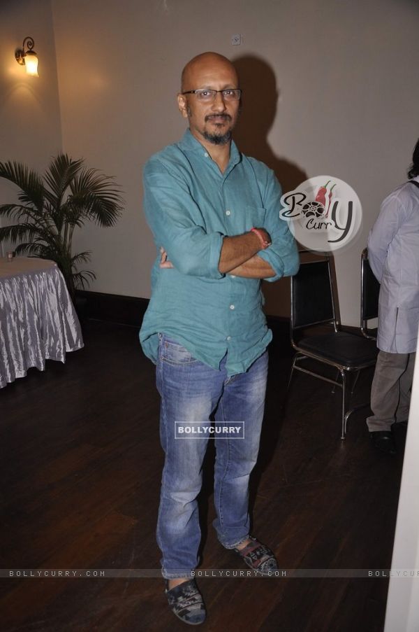 Shantanu Moitra poses for the media at Bimal Roy's Book Launch