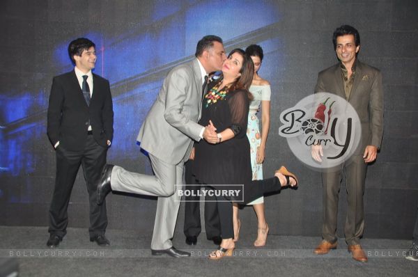 Boman and Farah strike a pose at the Song Launch of Happy New Year (342522)