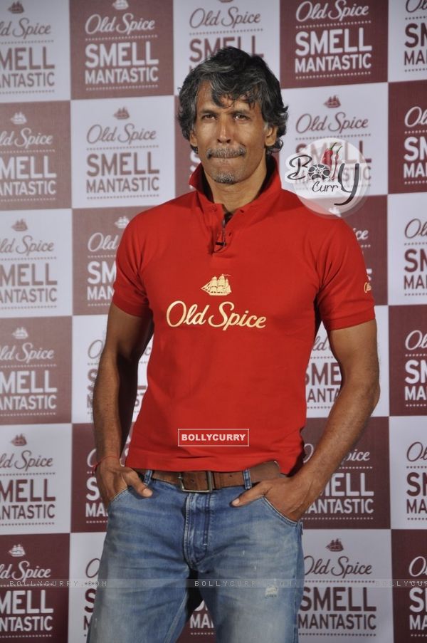 Milind Soman poses for the media at the 'Mantastic Event' by Old Spice