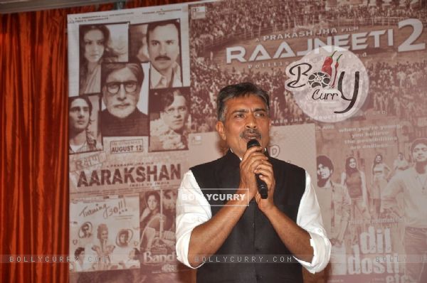 Prakash Jha addressing the audience at the Launch of Rajneeti 2