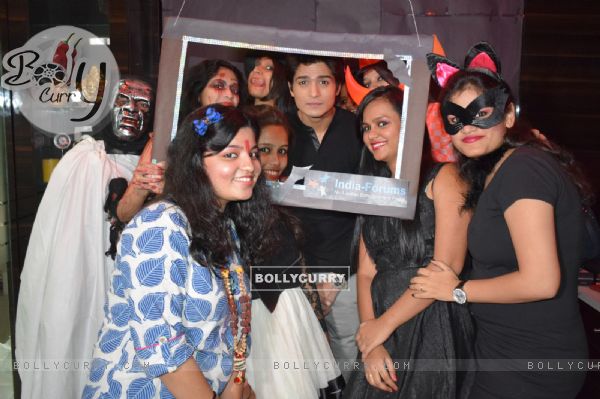 Parv Kaila poses with India Forums Team at the Halloween Bash