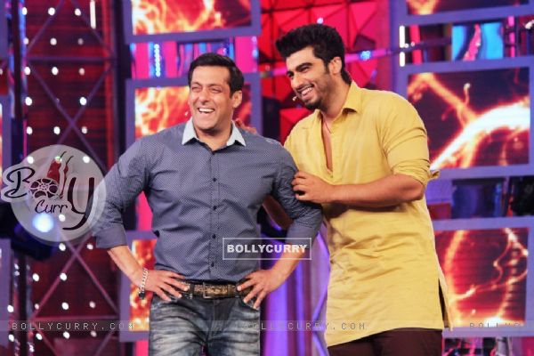 Arjun Kapoor and Salman Khan share a laugh on Bigg Boss 8