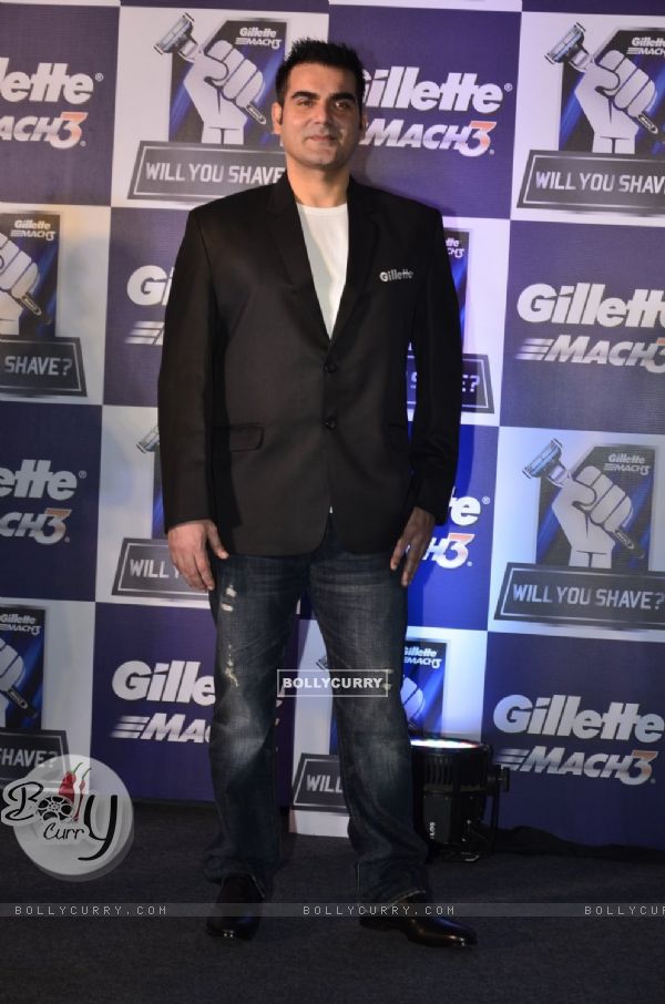 Arbaaz Khan poses for the media at a Promotional Event of Gillette