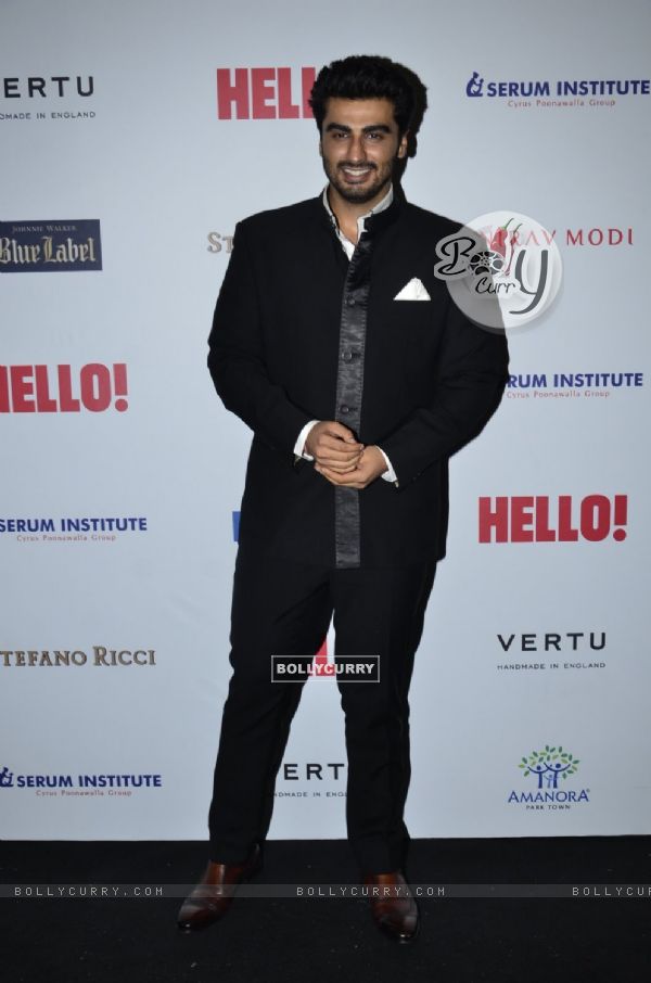 Arjun Kapoor poses for the media at Hello! Hall of Fame