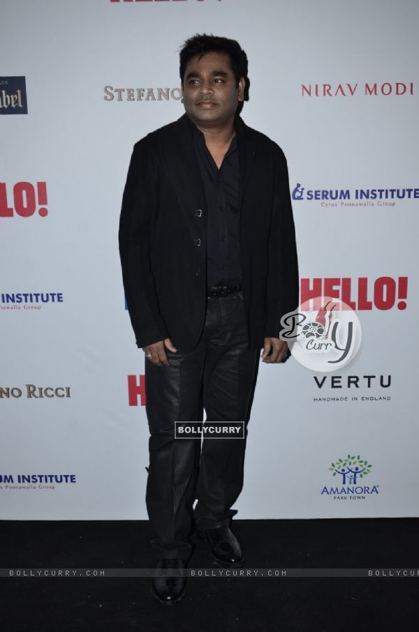 A.R. Rahman poses for the media at Hello! Hall of Fame