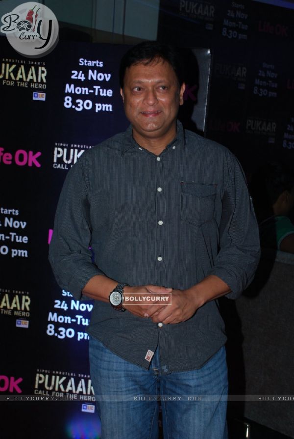 Kiran Karmarkar poses for the media at the Launch of Pukaar - Call For The Hero