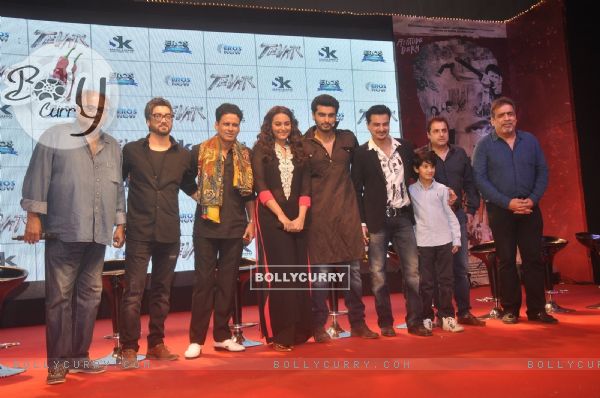 Team of Tevar poses for the media at the Trailer Launch