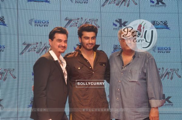 Sanjay Kapoor, Arjun Kapoor and Boney Kapoor at the Trailer Launch of Tevar (344148)