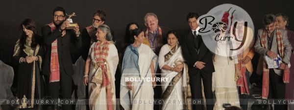 Celebs pose for the media at Kolkatta Film Festival