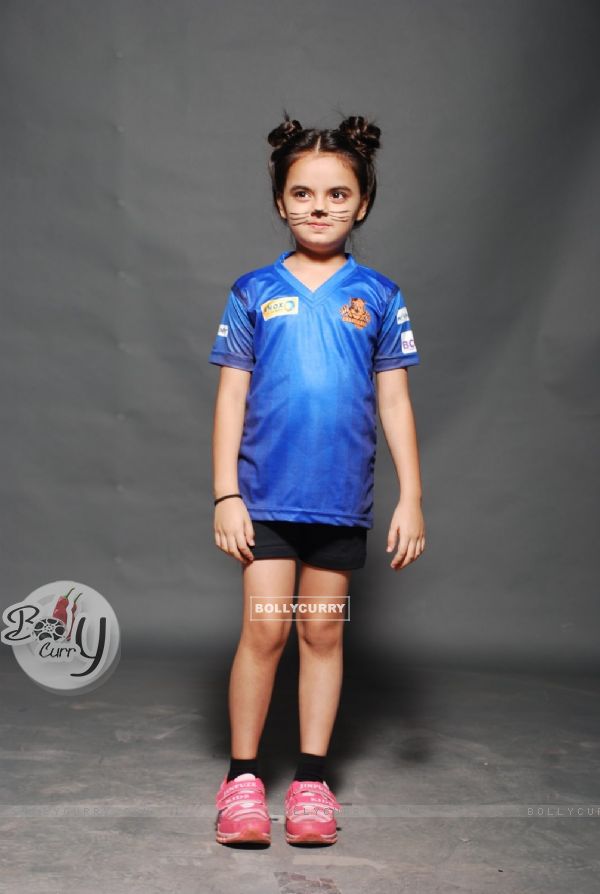Ruhanika Dhawan poses for the media at the Photo Shoot of BCL Team Chandigarh Cubs