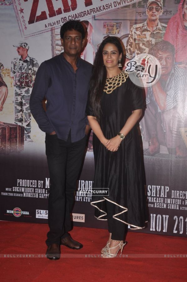 Mona Jaswir Singh and Adil Hussain pose for the media at the Launch of the Film Zed Plus