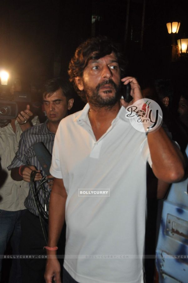 Chunky Pandey was snapped outside Ravi Chopra's house