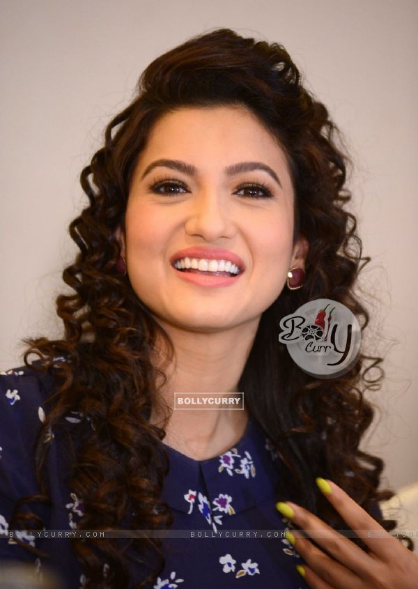 Gauahar Khan was snapped at the Press Conference of India's Raw Star in Delhi