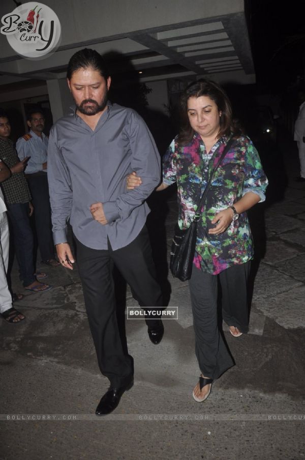 Farah Khan was snapped with a friend at Sonali Bendre's Marriage Anniversary