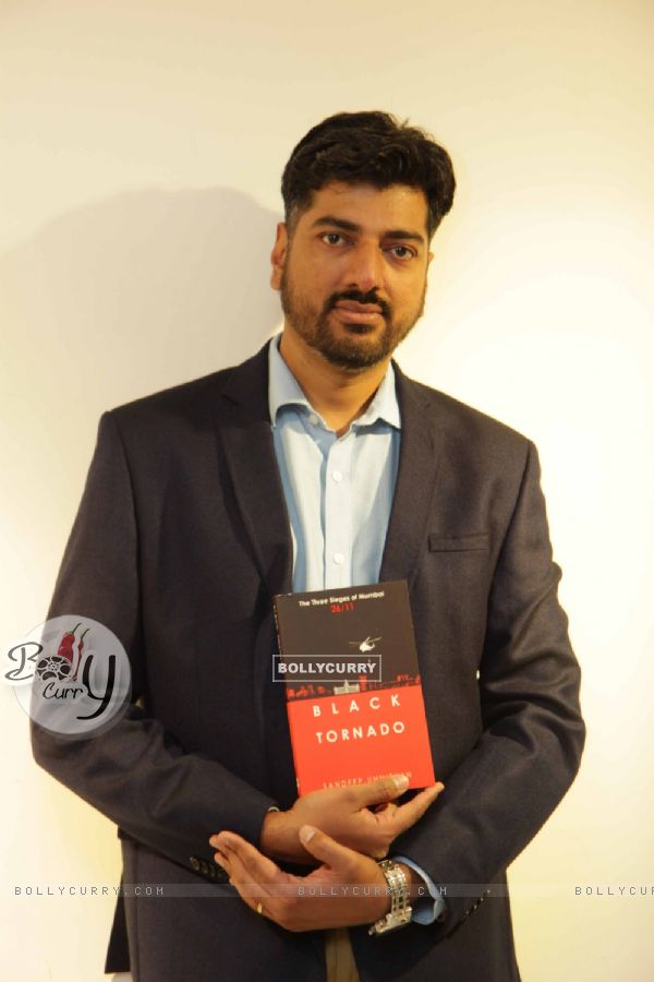 Sandeep Unnithan poses with his Book Black Tornado at the Launch