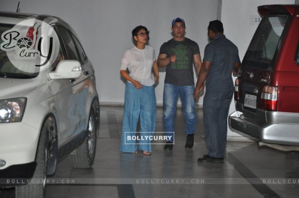 Aamir Khan and Kiran Rao were snapped at Karan Johar 's Bash