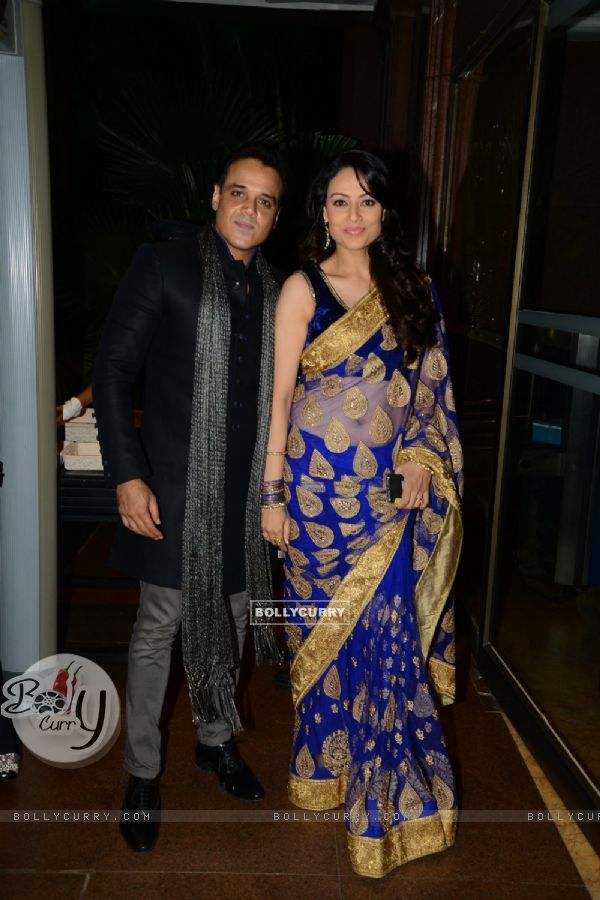 Yash Tonk poses with wife Gauri at Arpita Khan's Wedding Reception