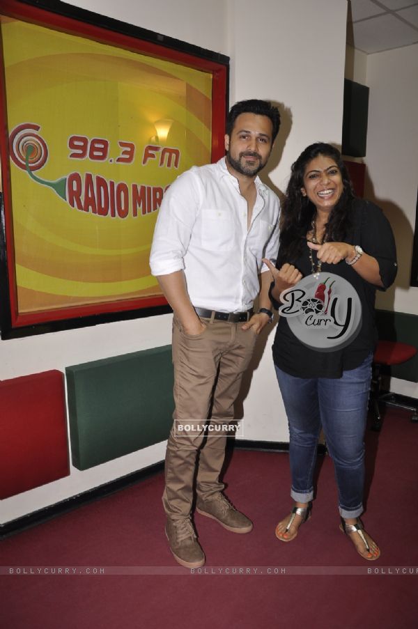 Emraan Hashmi and RJ Neha at Radio Mirchi Studio