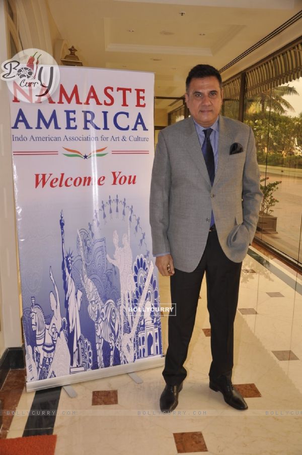 Boman Irani poses for the media at Namaste America Event