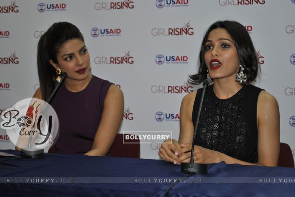 Freida Pinto addresses the Promotion of Girl Rising - A Global Campaign for Girls Education