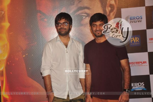 Sachin-Jigar pose for the media at the Trailer Launch of Badlapur