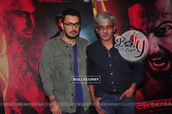 Sriram Raghavan and Dinesh Vijan pose for the media at the Trailer Launch of Badlapur