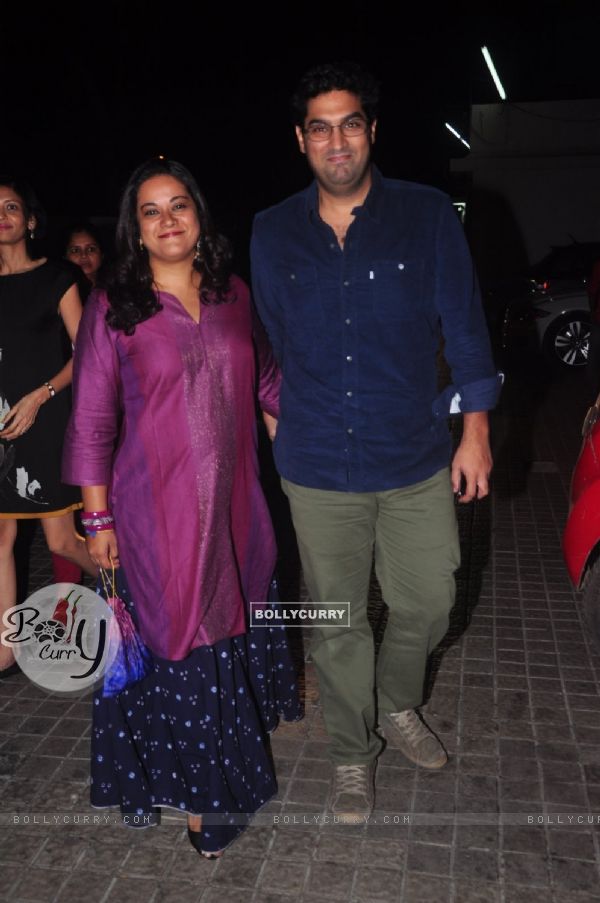 Kunal Roy Kapur poses with wife Shayonti Roy Kapur at the Special Screening of Action Jackson