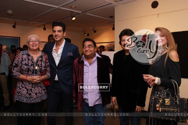 Celebs pose for the media at Mukesh Batra's Photo Exhibition