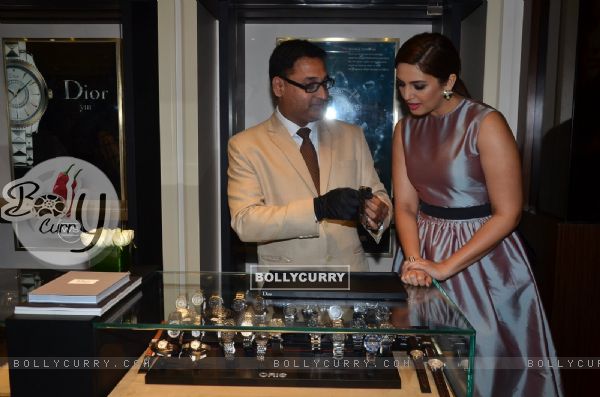 Huma Qureshi checks out the collection at the Watches of the World Showroom
