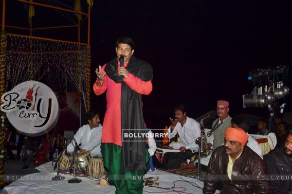 Manoj Tiwari addresses the Mahakumbh Launch in Varanasi