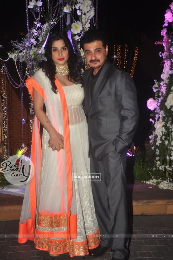 Sanjay Kapoor with wife at the Sangeet Ceremony of Riddhi Malhotra and Tejas Talwalkar