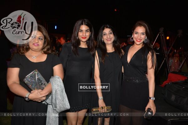 Rashmi Nigam poses with friends at GEHNA Jewelers Collection Launch 'KJO FOR GEHNA'