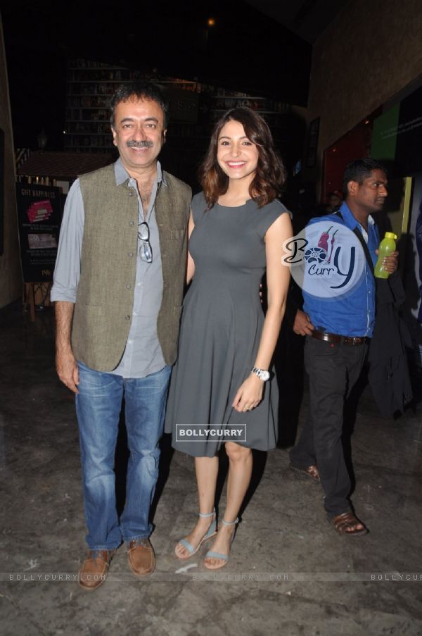 Anushka Sharma poses with Rajkumar Hirani at the Special Screening of P.K. for the Cast and Crew (349074)