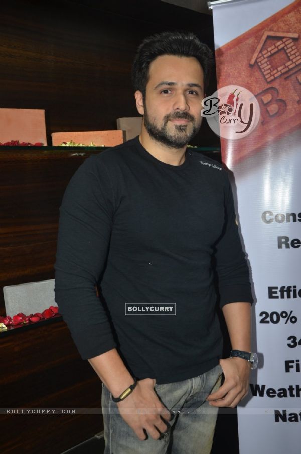 Emraan Hashmi poses for the media at the Launch of Building Bricks